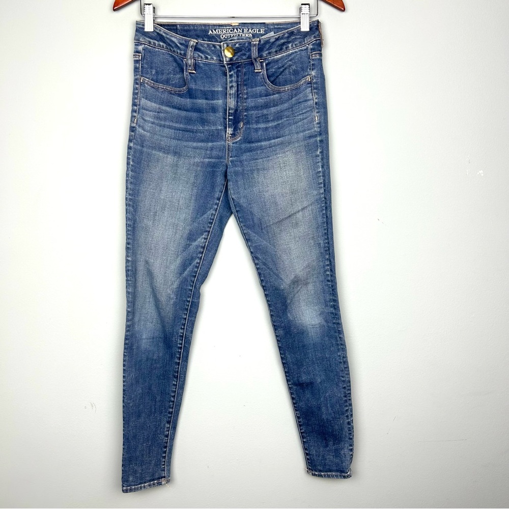 American eagle high rise jeggings 6Regular super stretch skinny leg light blue